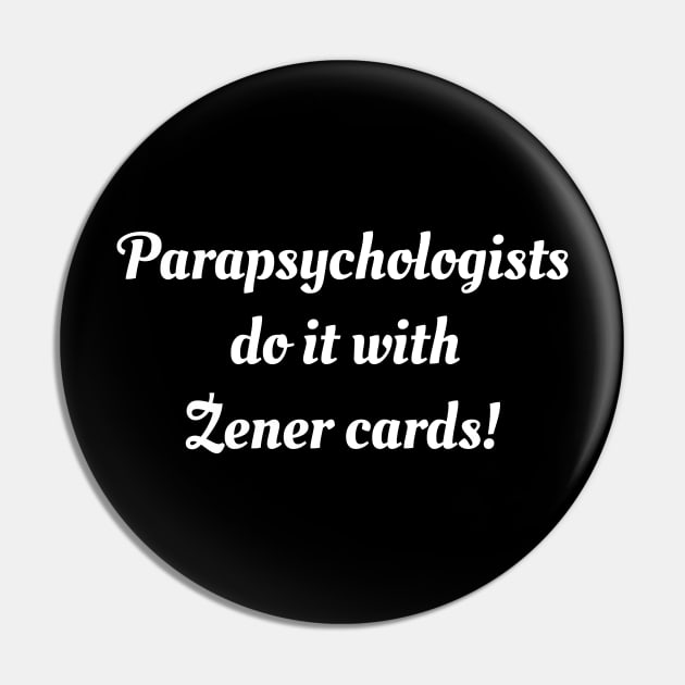 Parapsychologist Zener Card Humor Pin by TraditionalWitchGifts