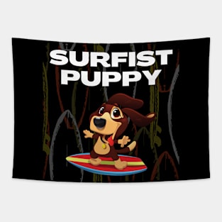 THE SURFIST PUPPY Tapestry