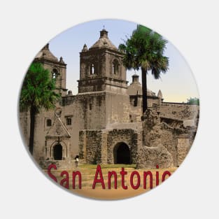 San Antonio in Texas - Vintage Travel Poster Pin