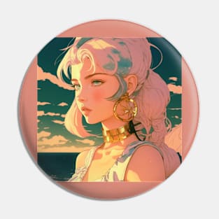 Woman Serene Sunsets Pin