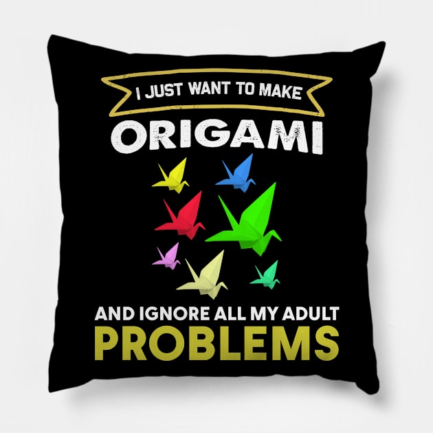 I Just Want To Make Origami Pillow by White Martian