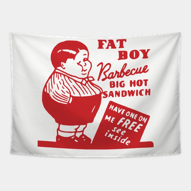 Vintage Restaurant - Fat Boy BBQ San Francisco Tapestry by Yesteeyear