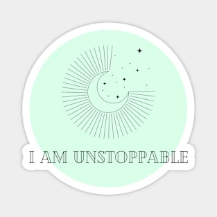 Affirmation Collection - I Am Unstoppable (Green) Magnet