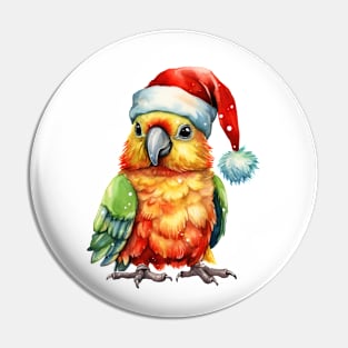 Christmas Parrot Pin