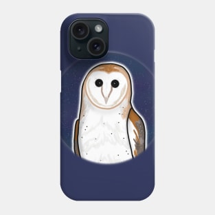 Starry Night Barn Owl (Small Print) Phone Case