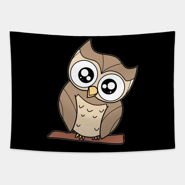 Cute Night Owl Tapestry by Imutobi