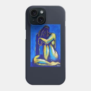 Blue Mood 4 - Female Nude Phone Case