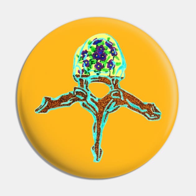 Thoracic Vertebra Terrarium Pin by RaLiz