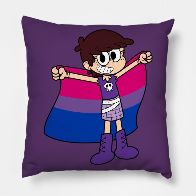 Luna Loud Bi Flag Pillow by Vamos Ramos