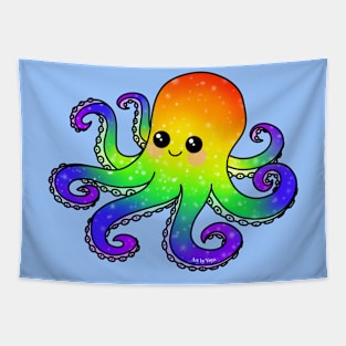 Rainbow Octopus Tapestry