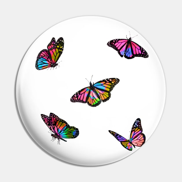 Colour Splatter Butterflies Sticker Pack Pin by casserolestan