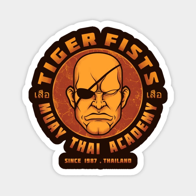 Tiger Fists Magnet by pigboom