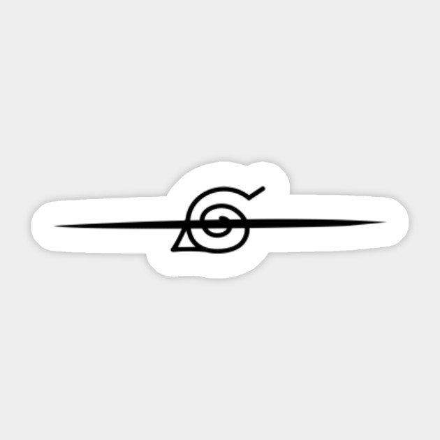 konoha slashed head band symbol rebelution konoha sticker teepublic konoha slashed head band symbol rebelution