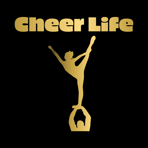 Cheer Life Design in Gold by PurposelyDesigned