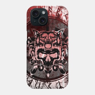 Viking Skull with norse runes Phone Case