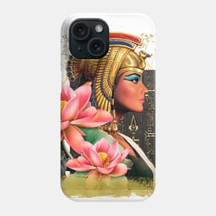 Cleopatra With Pink Lotus Phone Case