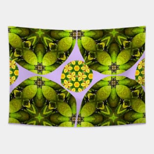 A pattern using fresh green and yellow tangerines. Tapestry