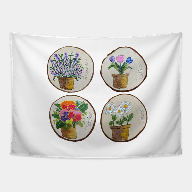 Flowers Tapestry by DesignsByDebQ