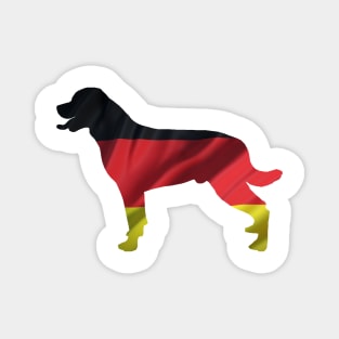 German Rottweiler Dog Silhouette German Flag Magnet