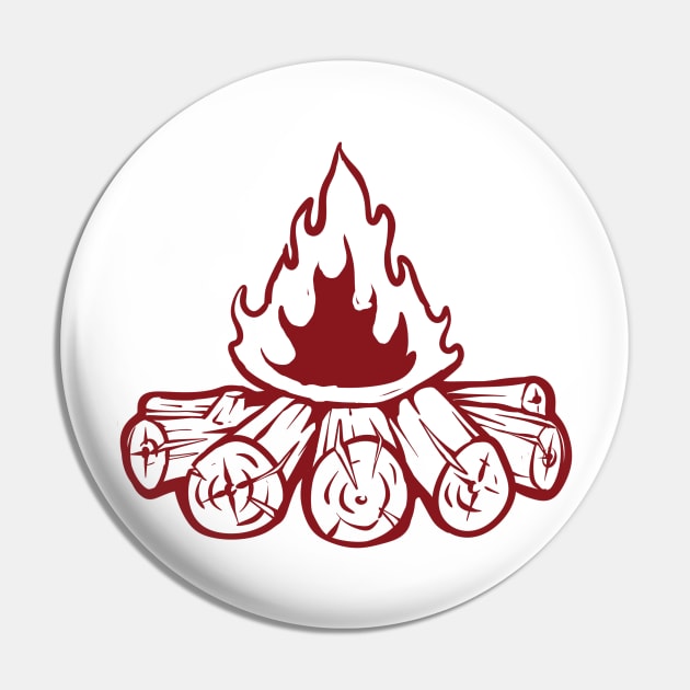 Wood fire Pin by phsycartwork