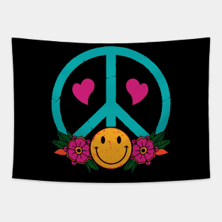 love peace and smile Tapestry