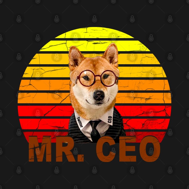 MR CEO -New CEO Twitter Shiba Inu Dog Floki- by S-Log