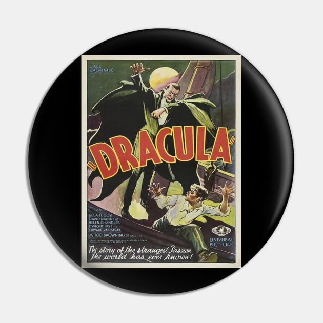 Dracula Classic Movie Pin by HorrorMoviesFan