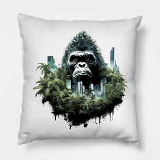 Great Ape Gorilla Animal Beauty Nature Wildlife Discovery Pillow