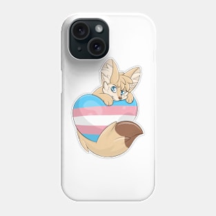 Trans-Flag with a Fennec Fox Phone Case