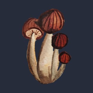 Mushrooms Watercolor Seamless Pattern T-Shirt