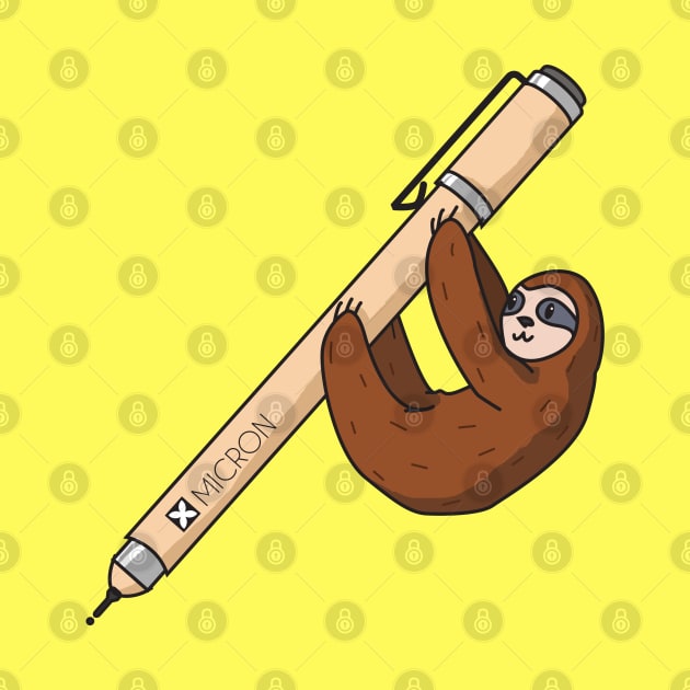 Sloth on a Micron by CloudWalkerDesigns