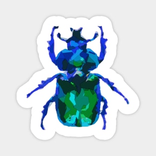 Deep blue Tropical Beetle Magnet