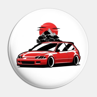 Red Civic Gen5 JDM Pin