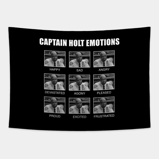 The Many Emotions of Captain Holt Tapestry by JJFDesigns