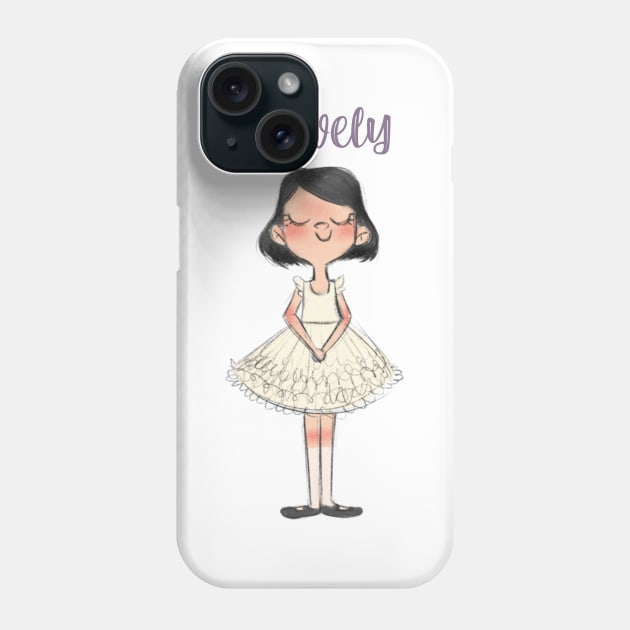 Lovely girl Phone Case by Lu Lapin