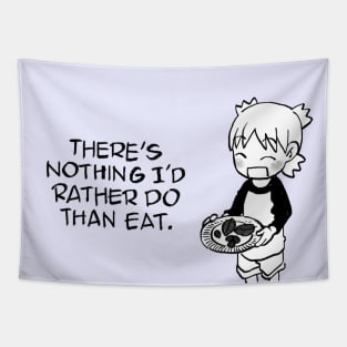 I draw yotsuba says there's nothing i'd rather do than eat / yotsubato Tapestry