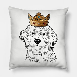 Aussiedoodle Dog King Queen Wearing Crown Pillow