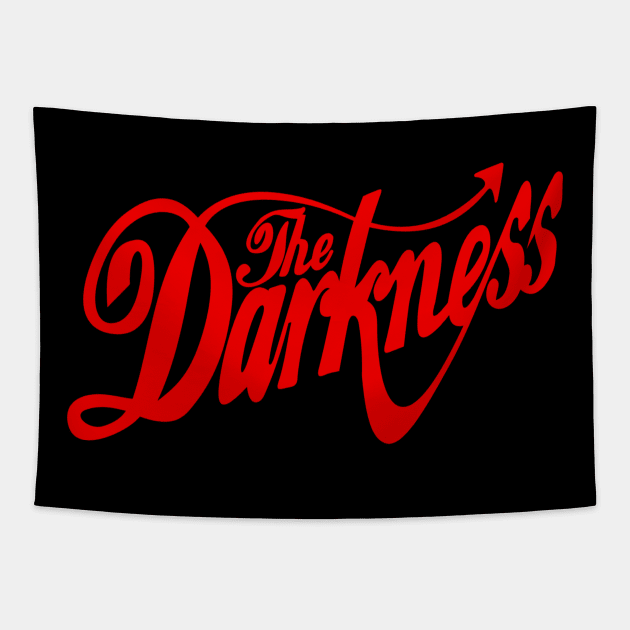 The Darkness Band Red Text Tapestry by KAM Std