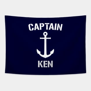 Nautical Captain Ken Personalized Boat Anchor Tapestry