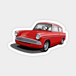 Ford Anglia in red Magnet