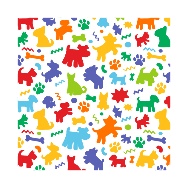 Dog Pattern Rainbow Big by XOOXOO