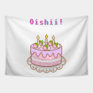 Kawaii Pixel Oishii Dream Dessert ( strawberry Birthday Cakee ) Tapestry