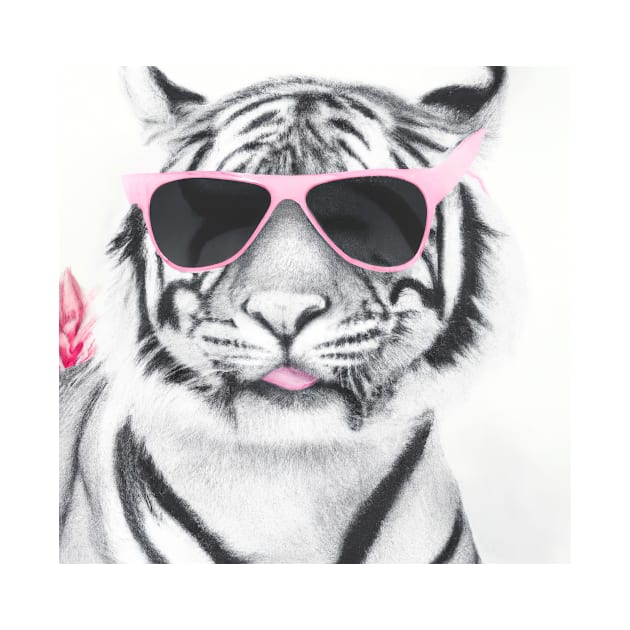 Tiger With Glasses by Catchy Phase