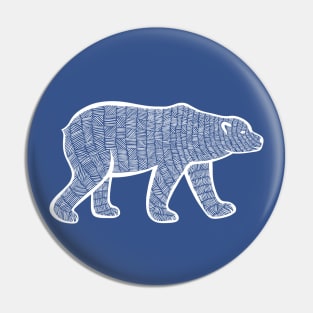 Polar Bear - hand drawn animal design for polar bear lover Pin