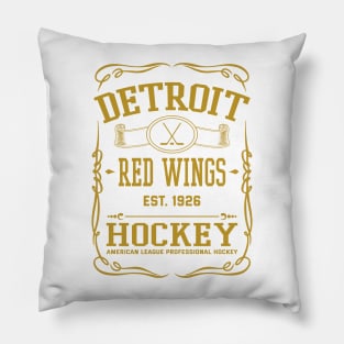 Vintage Red Wings Hockey Pillow