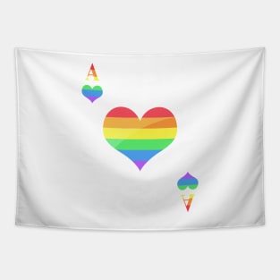 Peace Ace / Rainbow Hearts Tapestry