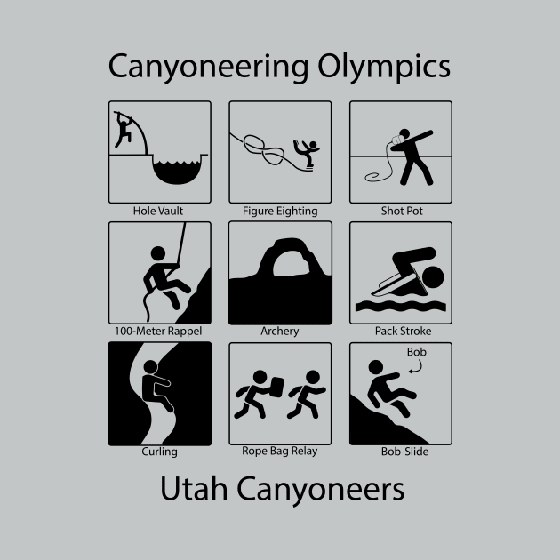Utah Canyoneers 2019 Winner - Canyoneering Olympics (Dark) by Utah Canyoneers