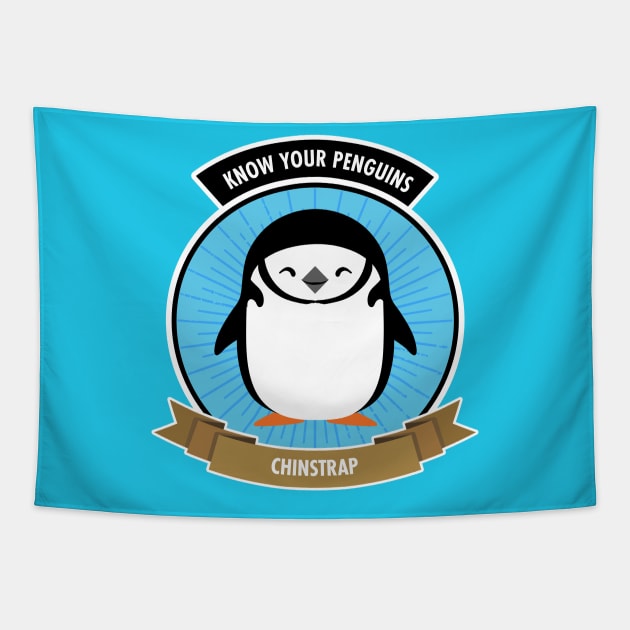 Chinstrap Penguin - Know Your Penguins Tapestry by Peppermint Narwhal