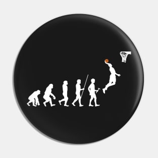 Human Evolution Basketball graphic Pin