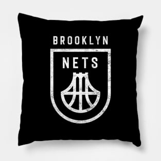 Brooklyn Nets Alternate Bridge Logo, Basketball Fan Gift Pillow